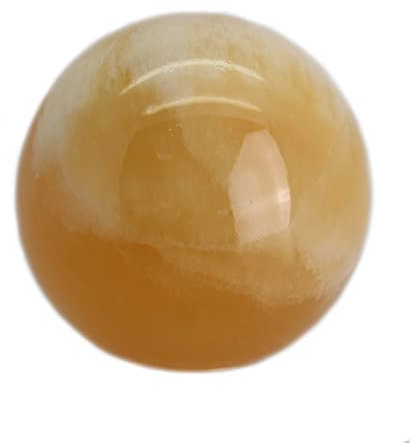 Budawi® Orangencalcit Edelstein Deko Kugel Handschmeichler