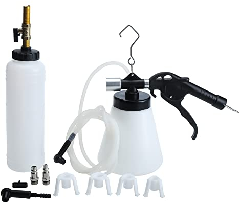 FreeTec Bremsenentlüftungsgerät Druckluft Bremsenentlüfter & Nachfüllflasche
