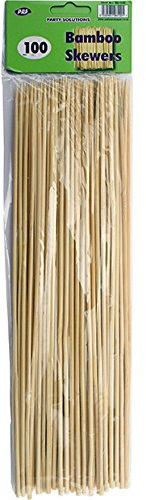 100 x Bamboo Wooden BBQ SKEWERS- 20cm/ 8 inches