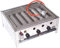 D&L Barbecue à gaz professionnel 55510 + kit de barbecue 511 avec grille, couvercle de brûleur et bac récupérateur de graisse, cocotte à gaz en acier inoxydable 10 kW 3 feux, rôtissoire à gaz,