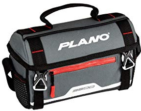 Plano Weekend Series 3500 Softsider Angeltasche, grauer Stoff, inklusive 2 3500 Aufbewahrungsboxen, weiche Angeltasche für Köder und Köder, wasserabweisend