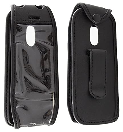 caseroxx Ledertasche mit Gürtelclip für Nokia 225 4G (2020) in schwarz – robuste Handy-Tasche mit Sichtfenster & Gürtelclip aus Echtleder, ideal für Beruf, Freizeit, Outdoor & sicheren Transport
