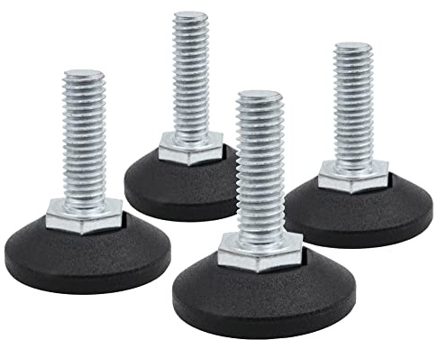 Design61 4 x justerbar skruv justerbar skruv Ø 38 mm med galvaniserad justeringsskruv M10 x 40 mm