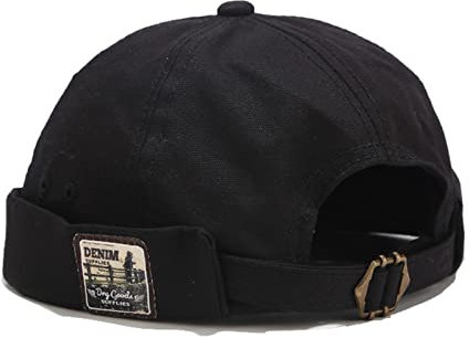 Faringoto Cappelli unisex senza visiera senza visiera Sailor Skullcap Berretti, 100-Nero, Taglia unica