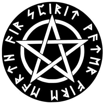 myrockshirt Pentagramm Hexen Symbol 15 cm Aufkleber Sticker Autoaufkleber ohne Hintergrund freie Farbwahl