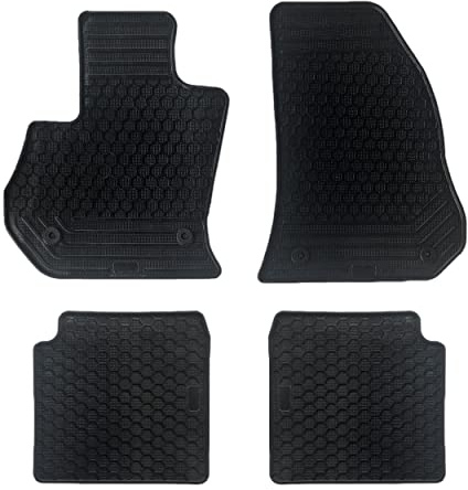 Rebeca Shop® Tappetini Auto Compatibili Per 500L | Tappeti Sagomati In Gomma | Anteriori e Posteriori | Kit di Tappeti su Misura (Set 2 Anteriori + 2 Posteriori)