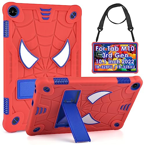 KATUMO Case for Lenovo M10 Tablet 3rd Gen 10.1 inch 2022 (TB-328FU/TB-328XU) Heavy Duty Shockproof Rugged Protective Cover with M10 3rd Gen 10.1 inch, with Detachable Adjustable Shoulder Strap