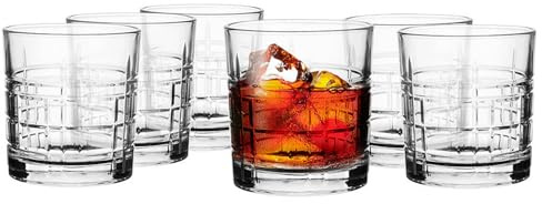 Glasmark KROSNO 1992 Juego de Vasos 6 Piezas Vasos para Beber Vasos de Agua Vasos de Bebida Vasos de Jugo Aptos para Lavavajillas 6x280 ml