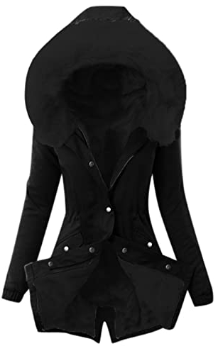 YEBIRAL sale damen Winterparka Damen Lang Wintermantel Warm Winter Jacke Dicker Parka mit Fell Kapuze Outdoor Jacke Oversized Mantel Winterjacke Steppmantel Fleece Jacken Strickjacke