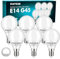 FANTICDE E14 G45 Golf LED Lampe,Kaltweiß LED Birne 6000K,5W 450lm CRI>80,entspricht 45W Glühlampe,280 Grad Abstrahlwinkel Energiesparlampe,Nicht Dimmbar - 6 Stück