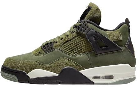 Jordan Uomo Retro, Oliva - Oliva Media/Vaniglia pallido-cargo Khaki-nero, 44 EU
