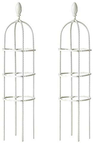 Arche de jardin Mariage Arche Treillis d'arc d'obélisque de jardin, support de fleur de treillis d'obélisque de tour de fer, cadre de support de plante en métal enduit de plastique antirouille pour p