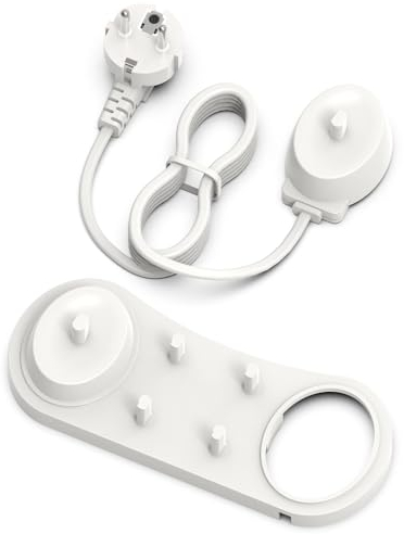 Haiyistar Elektrische Zahnbürste ladestation für Braun Oral-B Smart Genius Serie 6000 7500 9000 Ladegerät mit doppelköpfigem Sockelgehäuse (Aufladung nur an einem Ende)