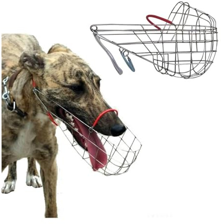 KANGYEBAIHUODIAN Metalldrahtkorb-Hundemaulkorb, Anti-Bell-Biss-Kau-Sicherheit, passend for kleine/große Anti-Biss-Maulkörbe for Windhunde (Size : L)