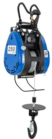 Elektrische Seilwinde, 1500W Seilhebezug Seilzug Motorwinde Kupfermotor, Flaschenzug Hebezug mit Kabelloser Fernbedienung Seilhebezug Kettenzug