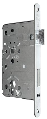 BKS FH Türschloss/Stahltürschloss DIN 18250 DO 9.0, Dornmaß 65mm, Entfernung: 72mm, Stulp: 20x235mm abgerundet, DIN Links, incl. SN-TEC Montageset (Dornmass: 65mm, DIN LINKS)
