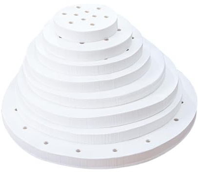 200 Stück Dim Sum Papier als Unterlage für Bambusdämpfer, Dampfgarer Air Fryer Airfryer Liner, antihaftbeschichtet, rundes Backpapier Perforiertes Bambus Papier (10Zoll/25.4cm)