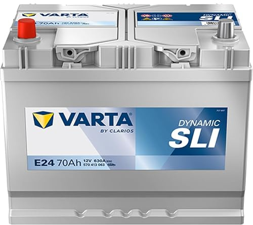 VARTA Automotive DYNAMIC SLI (E24) 12V 70Ah 630A - Nassbatterie KFZ mit Standardausstattung & ohne Start-Stopp System - Starterbatterie für einfachen Energiebedarf - Bleisäurebatterie wartungsfrei