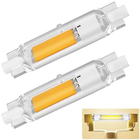 R7S LED 78mm Dimmbar Lampen, 20W R7S LED 78mm Glühbirne Ersatz für 200W Halogen Leuchtmittel, R7S LED COB Stab Naturweiß 4000K 2000LM, Kein Flackern, 360°Abstrahlwinkel, 2er Pack