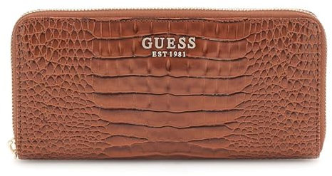 GUESS SWCZ8500146COG LAUREL SLG LARGE ZIP AROUND Women COGNAC Size One Size