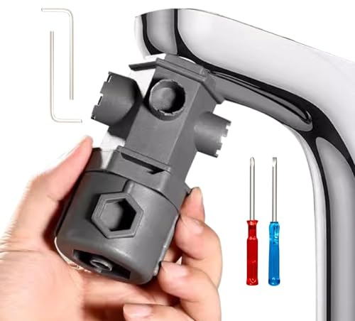 Bsbkoj Chiave aeratore per rubinetto lavandino, strumento chiave aeratore rubinetto, chiave aeratore 16 in 1, chiave per rimozione aeratore beccuccio, Strumento multiuso per rubinetto, Chiave per