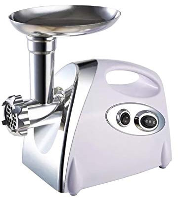 Tritacarne Elettrico, insaccatrice per Salsicce in Acciaio Inox da 1000 W Max, Robot da Cucina con Lama e Piastre di Taglio, Accessorio per Salsicce e kibbe.