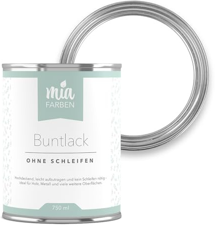miafarben Buntlack ohne Schleifen matt 2,5L (Traumhaftes Weiss) | Möbelfarbe, Möbellack für Holz, Metall und Kunststoff, hochdeckend und wasserbasiert, für innen und außen