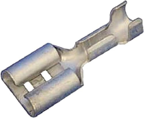 Kalitec 10x Flachsteckhülse 0,5-1mm², 6,3 x 0,8 mm, Messing Verzinnt | Unisolierte Crimpstecker für Kfz & Industrie - Lötfreie Kabelverbinder - Korrosionsgeschützte Auto-Kabelschuhe