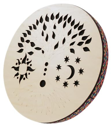summvox 12INCH Ocean Drum,Water Stream Drum,Rain Disk Water-Fall,Sound Healing,Onomatopoeic Music,For Performance Accompaniment（Tree of Life）