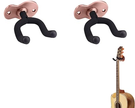Tyatiyzn 2 PCS Supporto Chitarra Parete, Gancio Chitarra, Supporto Ukulele Parete, per Chitarra Acustica, Chitarra Classica, Basso e Ukulele