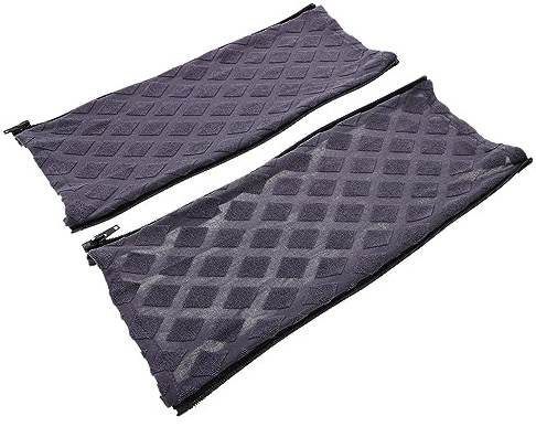 UKCOCO 2 Piezas Fundas Reposabrazos Elásticas para Sillas Gaming y Oficina Cubiertas Protectoras Antideslizantes de Color Gris Oscuro para Reposabrazos Largos de Silla Ergonómica