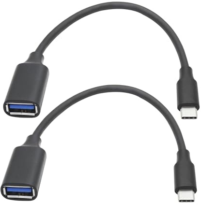 Riertostng 2 cables de extensión USB a tipo C, USB 3.0 hembra a tipo C macho de 5 Gbps, transmisión de alta velocidad OTG, cable de extensión para ordenadores, portátiles, tabletas, etc
