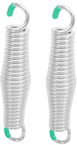 BESPORTBLE 2 pièces Ressorts de Suspension Robustes pour Chaises Hamac et Balançoires de Porche Élasticité Supporte Charges Installation Facile Lot de Argentées
