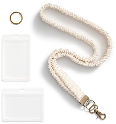 AOKSUNOVA Llavero con cinta larga para llaves, color beige