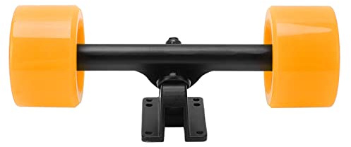 Skateboard-Truck und Rollen-Set, PU-Räder mit Härtegrad 82A und ABEC 9-Lagern, Halterung aus Magnesiumlegierung für Longboards, Tanzbretter, Elektro-Skateboards, hohe Genauigkeit, (Orange)