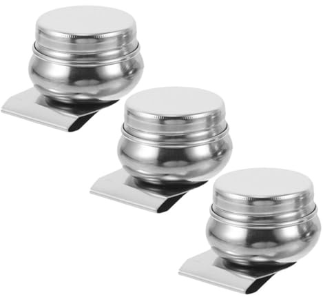 OATIPHO 3Pcs Stainless Steel Paintbrush Rinser Set with Lid and Clip, Oil Painting Mixing Cup for Artists, Portable Brush Cleaning Pot Suitable for Watercolor and Acrylic Painting