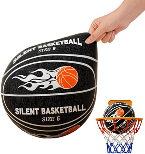 Xmccvt Tyst basketboll, inomhus, storlek 5/7 tyst hoppande dribbling basket, skum träningsboll för olika inomhusaktiviteter