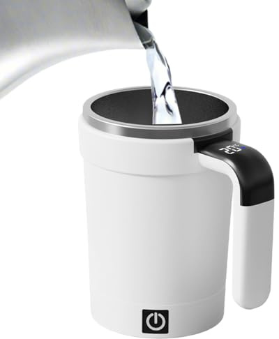 Hitburu Tasse À Café Autoguidée, Mug À Café Auto-Mélangeant,Mug À Cafés Électrique, Mugs Automatique De Voyage Avec Mélangeur Intégré, Pour Bureau Extérieur Restaurant Camping Boissons Cafés Lait