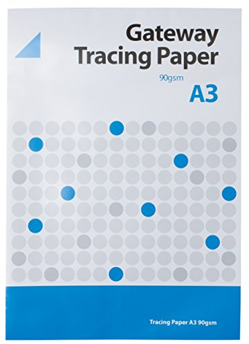 Gateway Hochwertiger Transparentpapier Block 90GSM 40 A3 Blätter