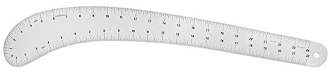 Alumicolor 61 cm langes Aluminium-Lineal in verschiedenen Formen für Schneiderei und Mode-Design, silberfarben