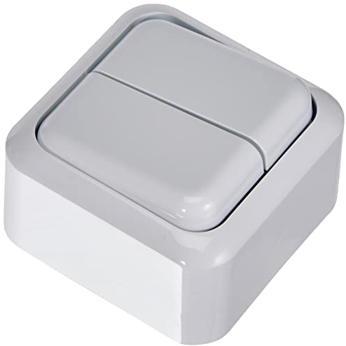 Unitec 42011L - Interruttore in serie da parete, singolo, standard, colore: bianco