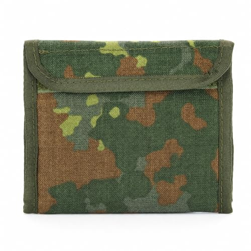Zentauron Geldbörse Herren Cordura Flecktarn, Klettverschluss, Münzfach