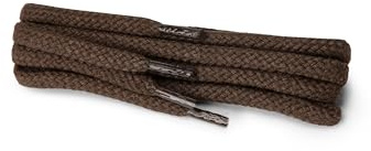 Kaps 1 Paar Hochwertige Runde Schnürsenkel, strapazierfähige Schuhbänder aus 100% Baumwolle (60 cm - 3 bis 4 Ösen / 76 - braun)