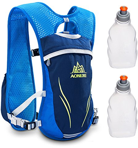 Geila Trinkrucksack, Trinkweste Outdoorsport Trail Marathoner Running Race Leichter Rucksack für Männer & Frauen mit 2 Wasserflaschen
