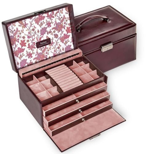 SACHER Schmuckkasten Jasmin florage/bordeaux