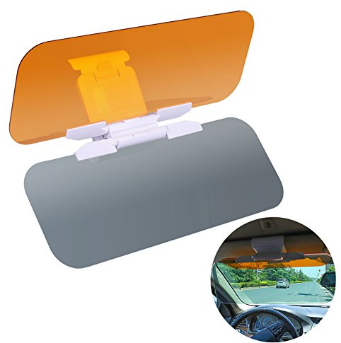 Auto Blendschutz 2 in 1 Tag Und Nacht Fahren Sonnenblende mit Einstelltaste Blendschutz Anti-UV Abblendbar