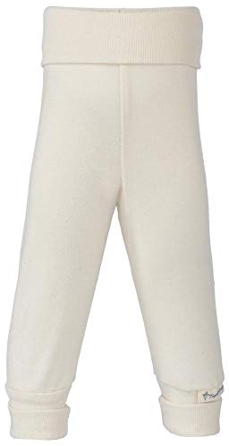 Engel Baby Nabelbundhose Baby-Hose lang aus 100% KBA Baumwolle Farbe Natur Feinripp, Größe 74/80