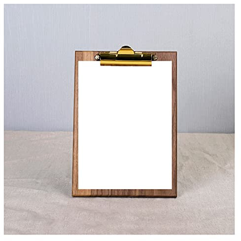 sararui Porte-Bloc Noir Walnut Presse-papiers Multi-Taille Dossier d'organisateur Dossier Multifonction pour Notes, informations et menus Porte Document (Size : Medium)