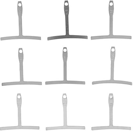 Guitar Radius Gauge,9 Pcs Guitar Understring Radius Gauge Universal Guitar Gauge Tool Understring Radius Gauge Bridge Saddle for Guitar Repair Maintenance 7.25''9.5''10''12''14''15''16''17''20''
