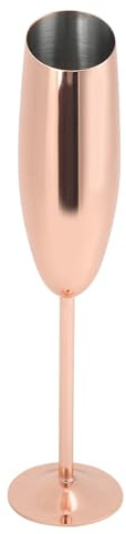 Lot de 2 flûtes à champagne en acier inoxydable, lot de 2 flûtes à champagne élégantes vin rouge vin mousseux champagne verre à cocktail gobelet or rose fournitures de bar